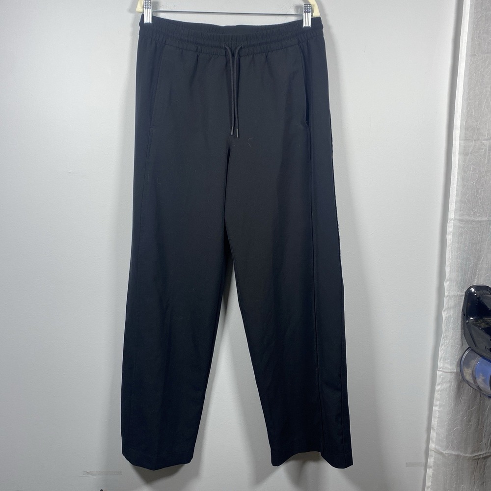 Athleta Stride Pants Black Women's Size Medium Trousers Athleisure Wide Leg